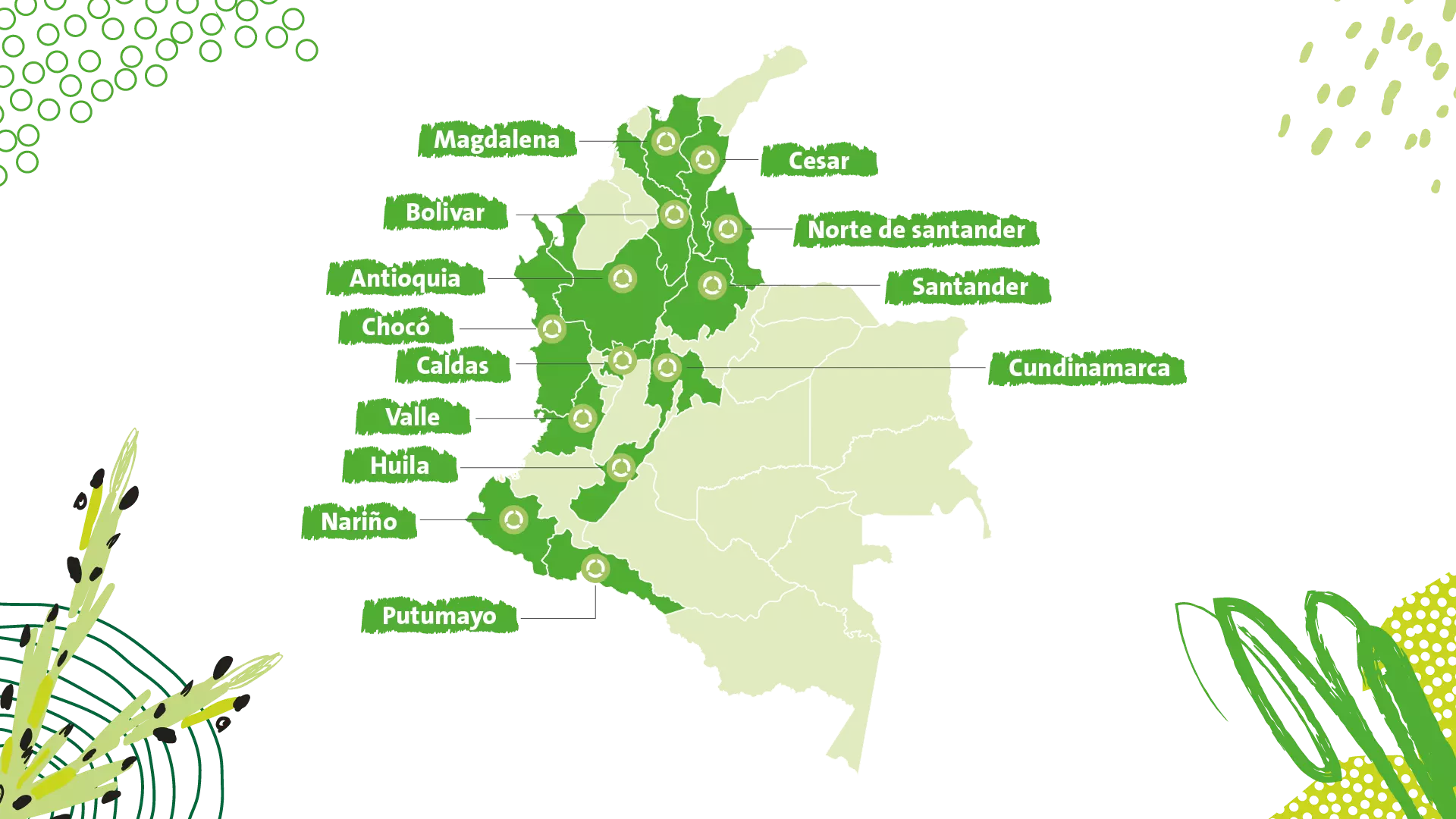 nuestras cobertura mapa