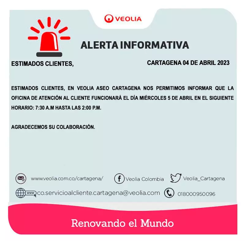 Atención al cliente día miércoles 